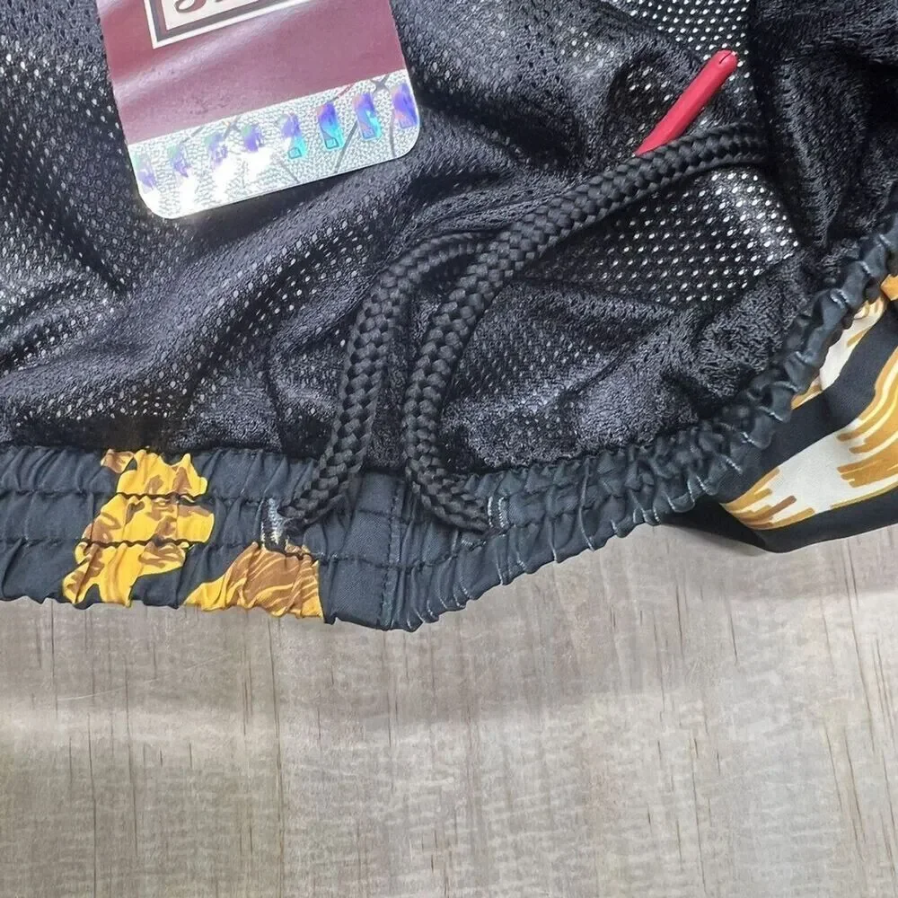 NEW SM Chicago Bulls Mitchell Ness Floral Pattern Knit Shorts Mesh Liner